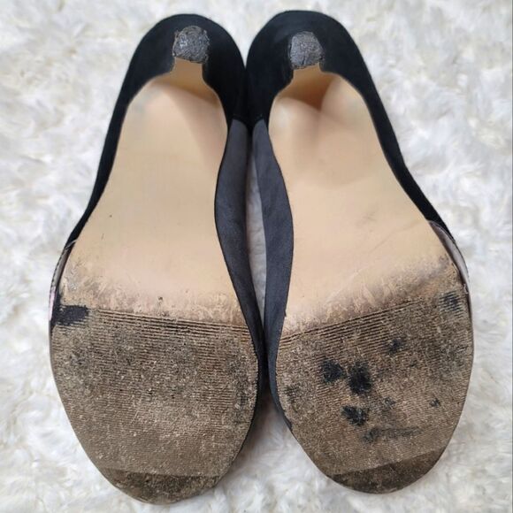 Steve Madden Flirrt Platform Black Grey & Metallic Colorblock Pumps Heels - Picture 9 of 12